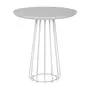 BRANCO/BRANCO - MESA LATERAL REDONDA 60 CM JAYS