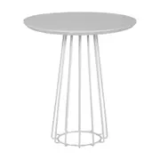 MESA LATERAL REDONDA 60 CM JAYS - BRANCO/BRANCO - Foto 1