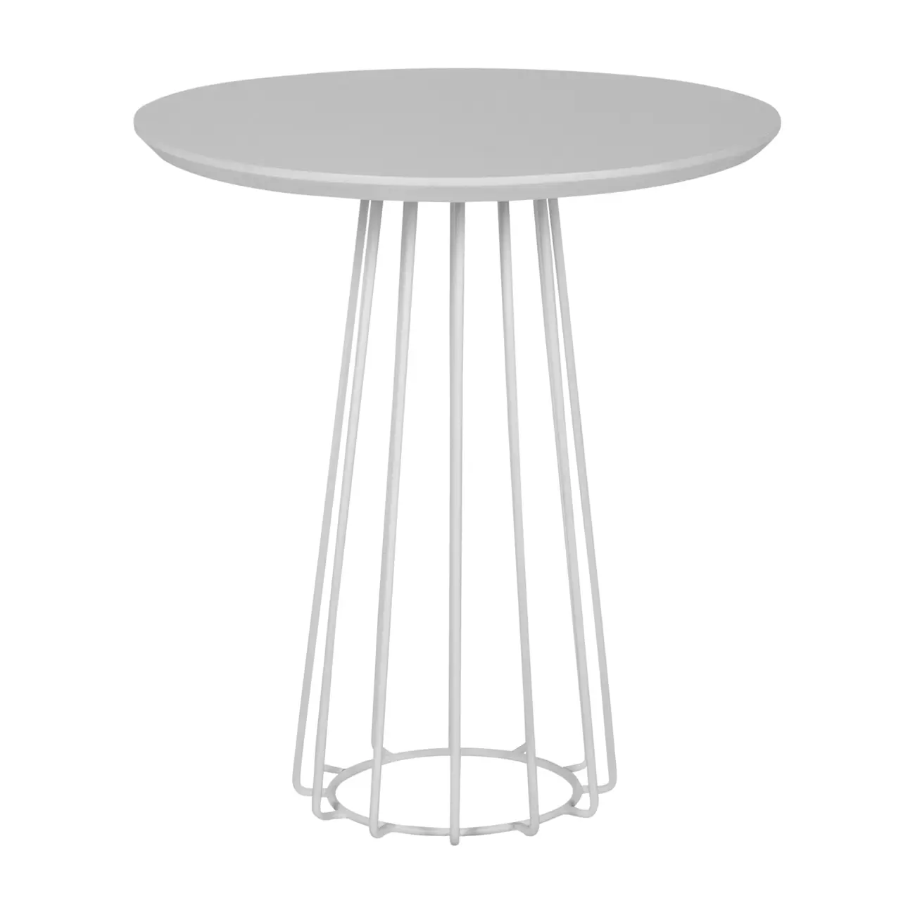 MESA LATERAL REDONDA 60 CM JAYS - BRANCO/BRANCO - Foto 1