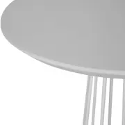 MESA LATERAL REDONDA 60 CM JAYS - BRANCO/BRANCO - Foto 2