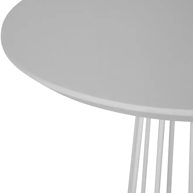 MESA LATERAL REDONDA 60 CM JAYS - BRANCO/BRANCO - Foto 2