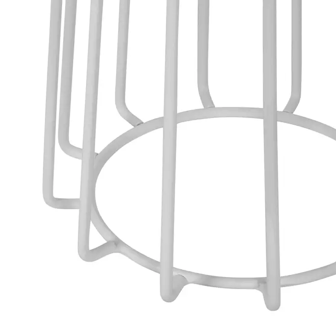 MESA LATERAL REDONDA 60 CM JAYS - BRANCO/BRANCO - Foto 3