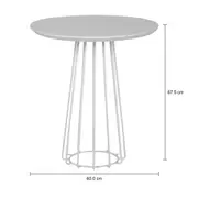 MESA LATERAL REDONDA 60 CM JAYS - BRANCO/BRANCO - Foto 4