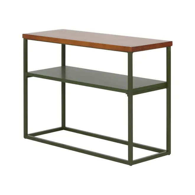 MESA LATERAL 70 CM X 25 CM SHELVES - MUSGO/NOZES - Foto 2