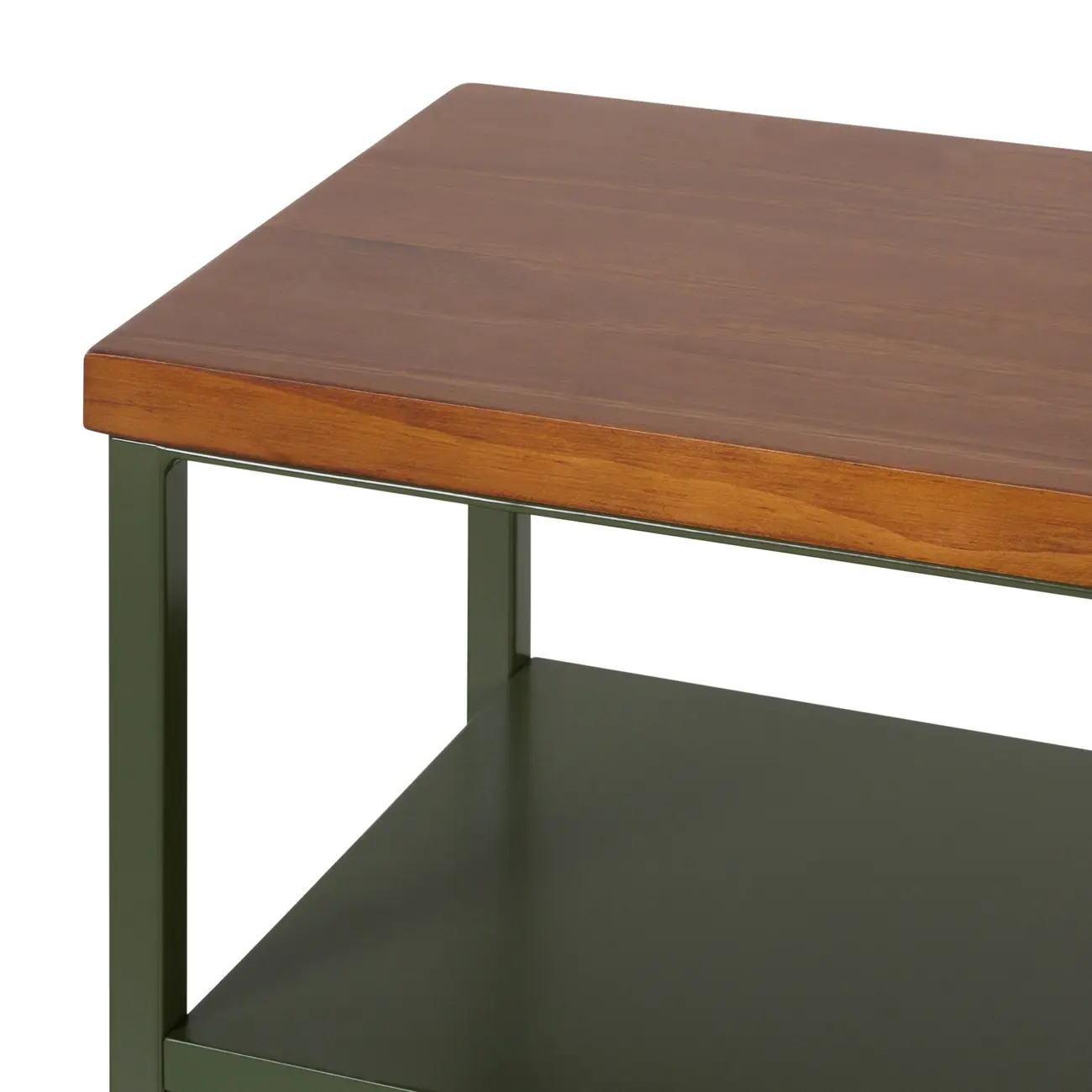 MESA LATERAL 70 CM X 25 CM SHELVES - MUSGO/NOZES - Foto 4