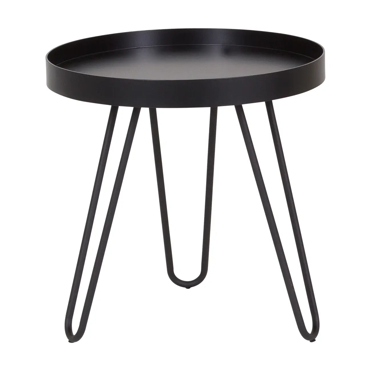 MESA LATERAL REDONDA 46 CM ALLDAY - PRETO/PRETO - Foto 1
