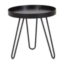 PRETO/PRETO - MESA LATERAL REDONDA 46 CM ALLDAY