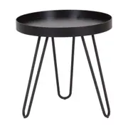 MESA LATERAL REDONDA 46 CM ALLDAY - PRETO/PRETO - Foto 1