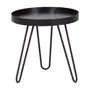 MESA LATERAL REDONDA 46 CM ALLDAY - PRETO/PRETO - Foto 1