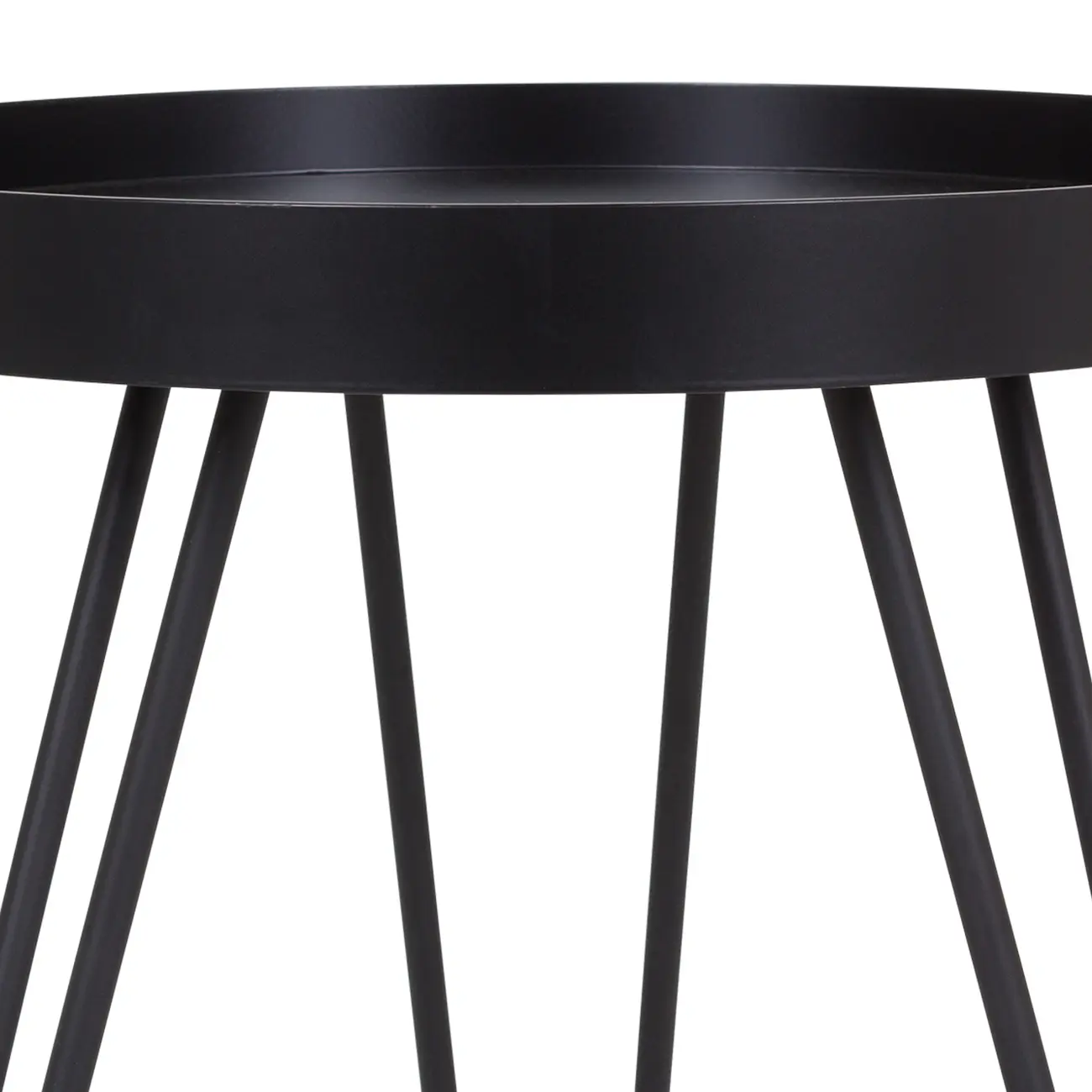 MESA LATERAL REDONDA 46 CM ALLDAY - PRETO/PRETO - Foto 3