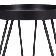 MESA LATERAL REDONDA 46 CM ALLDAY - PRETO/PRETO - Foto 3
