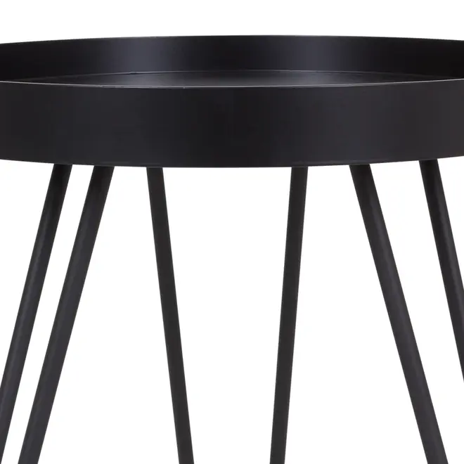 MESA LATERAL REDONDA 46 CM ALLDAY - PRETO/PRETO - Foto 3
