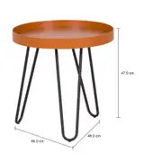 MESA LATERAL REDONDA 46 CM ALLDAY - PRETO/TERRACOTA - Foto 5