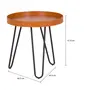 MESA LATERAL REDONDA 46 CM ALLDAY - PRETO/TERRACOTA - Foto 5