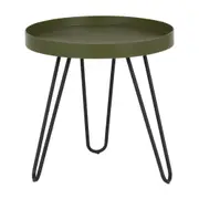 MESA LATERAL REDONDA 46 CM ALLDAY - PRETO/MUSGO - Foto 1