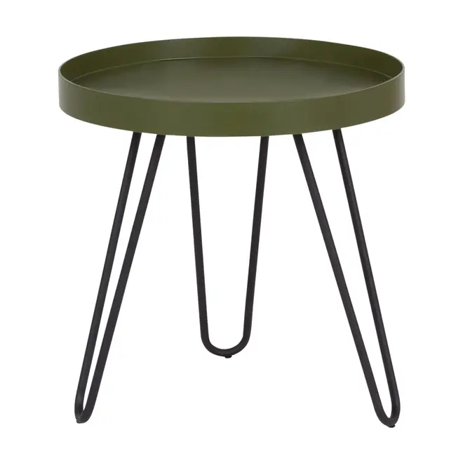 MESA LATERAL REDONDA 46 CM ALLDAY - PRETO/MUSGO - Foto 1