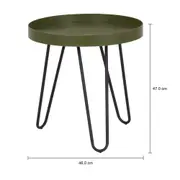 MESA LATERAL REDONDA 46 CM ALLDAY - PRETO/MUSGO - Foto 5