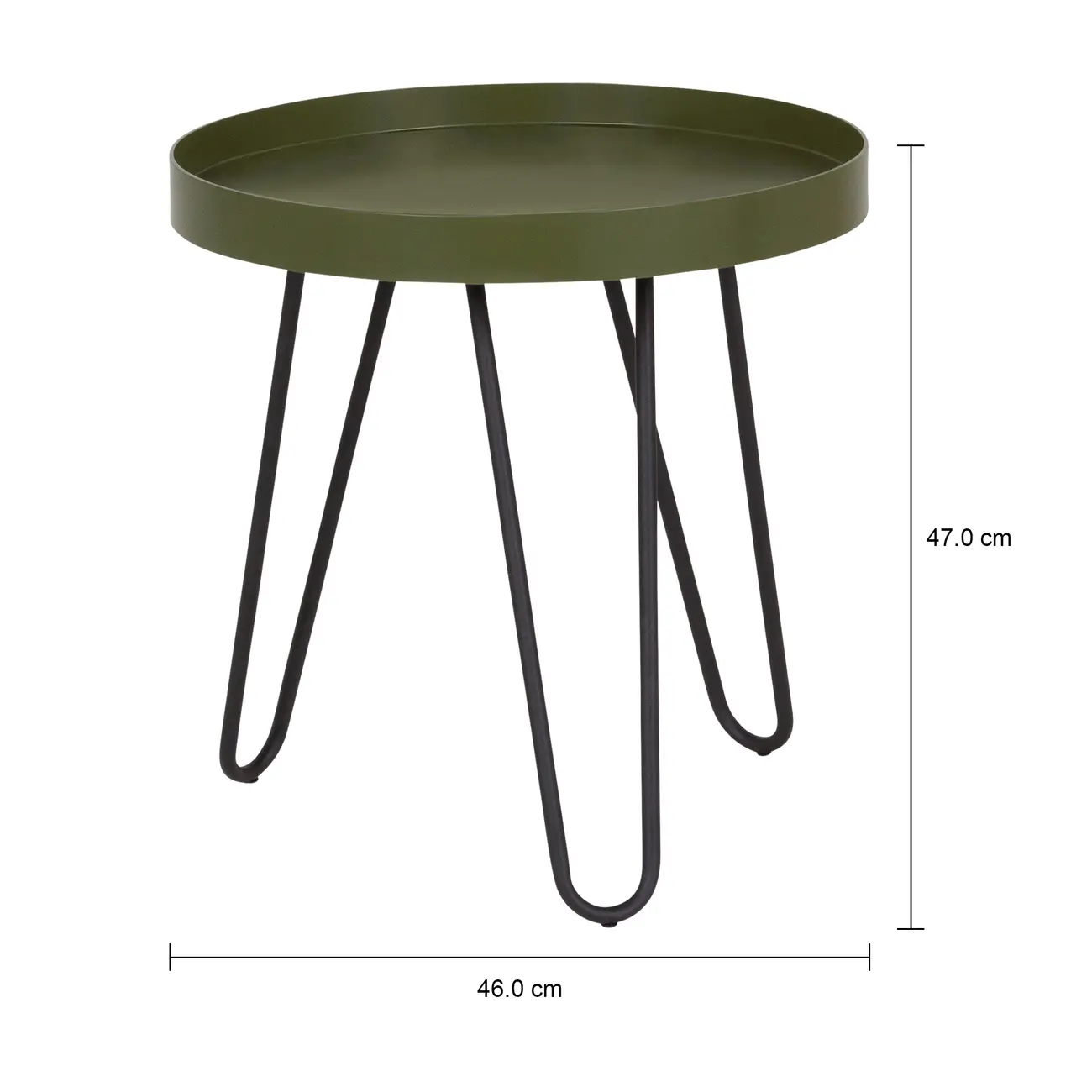 MESA LATERAL REDONDA 46 CM ALLDAY - PRETO/MUSGO - Foto 5