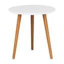 NOZES/BRANCO - MESA LATERAL REDONDA 45 CM TRIWOOD