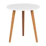 NOZES/BRANCO - MESA LATERAL REDONDA 45 CM TRIWOOD