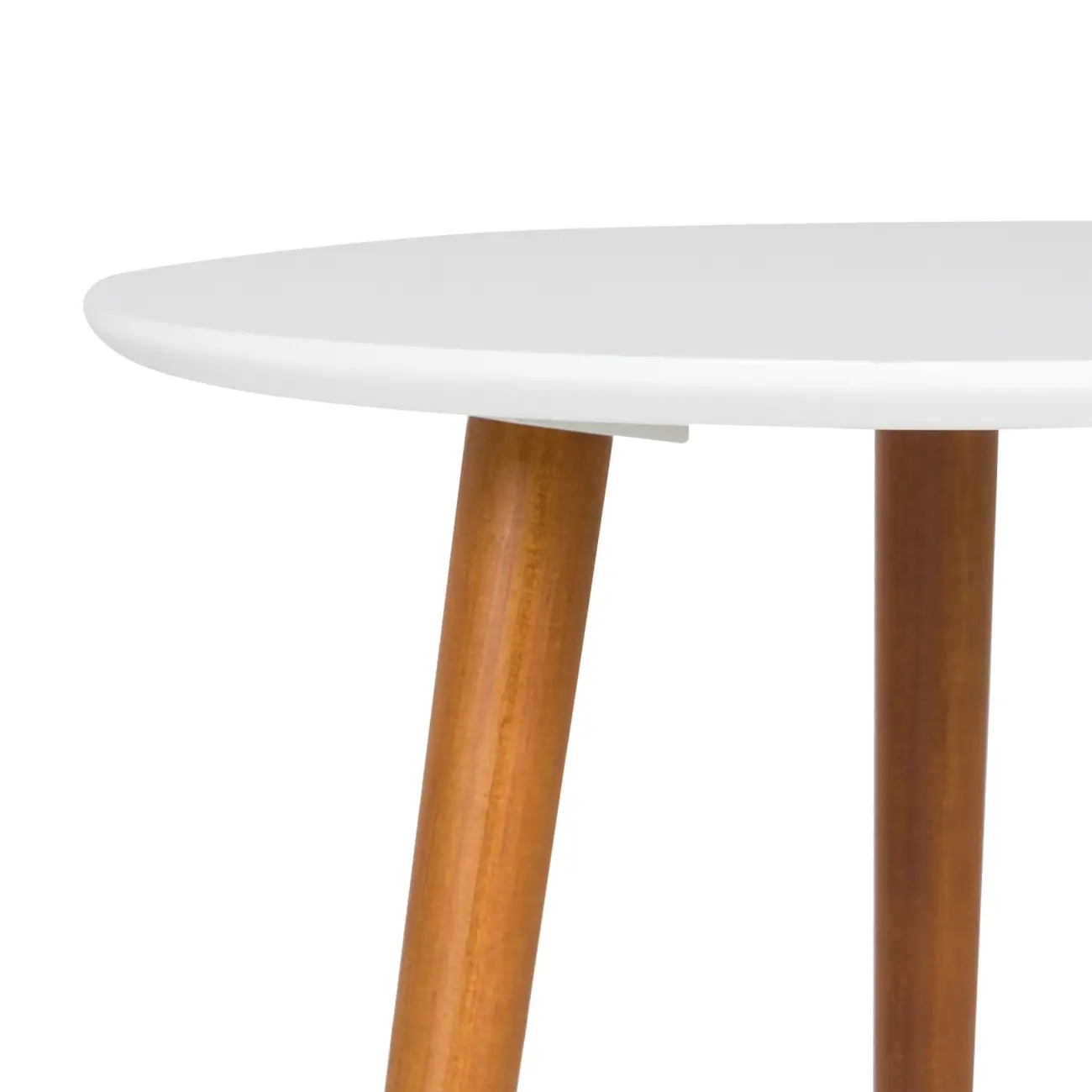 MESA LATERAL REDONDA 45 CM TRIWOOD - NOZES/BRANCO - Foto 3