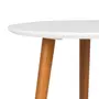 MESA LATERAL REDONDA 45 CM TRIWOOD - NOZES/BRANCO - Foto 3