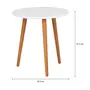 MESA LATERAL REDONDA 45 CM TRIWOOD - NOZES/BRANCO - Foto 4