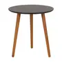 NOZES/PRETO - MESA LATERAL REDONDA 45 CM TRIWOOD