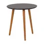 MESA LATERAL REDONDA 45 CM TRIWOOD - NOZES/PRETO - Foto 2