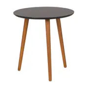 MESA LATERAL REDONDA 45 CM TRIWOOD - NOZES/PRETO - Foto 2
