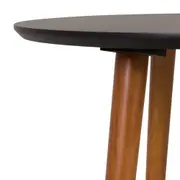 MESA LATERAL REDONDA 45 CM TRIWOOD - NOZES/PRETO - Foto 3