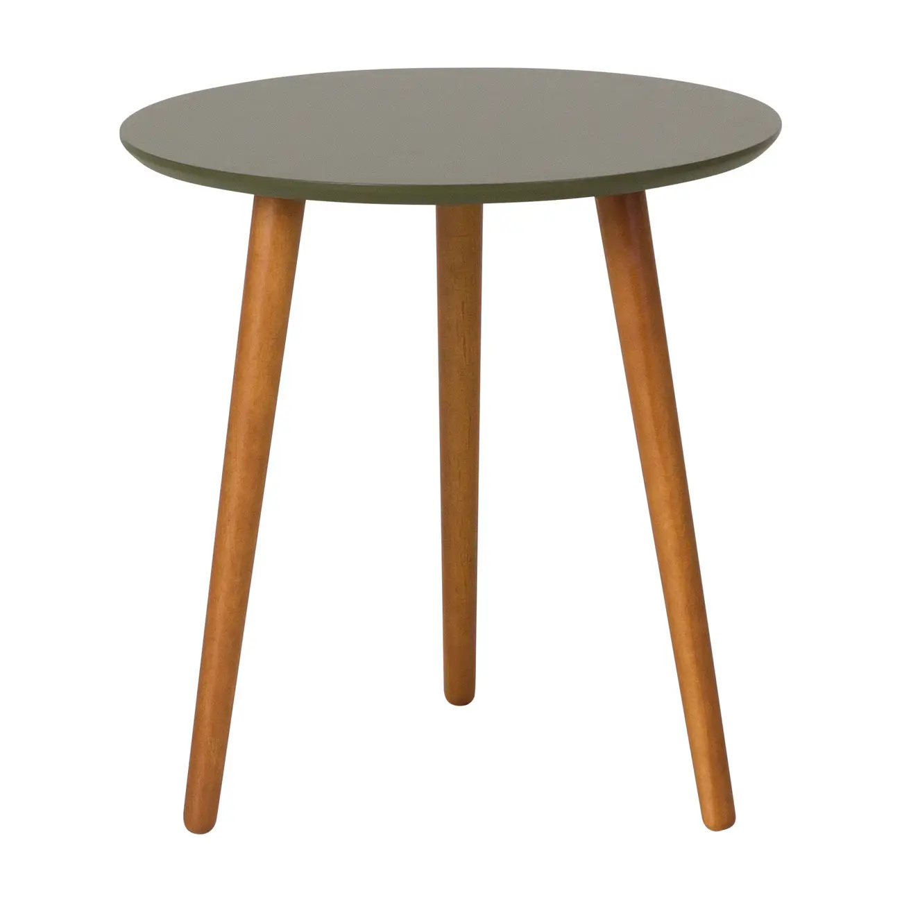 MESA LATERAL REDONDA 45 CM TRIWOOD - NOZES/MUSGO - Foto 1