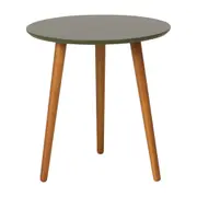 MESA LATERAL REDONDA 45 CM TRIWOOD - NOZES/MUSGO - Foto 1