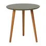 MESA LATERAL REDONDA 45 CM TRIWOOD - NOZES/MUSGO - Foto 1