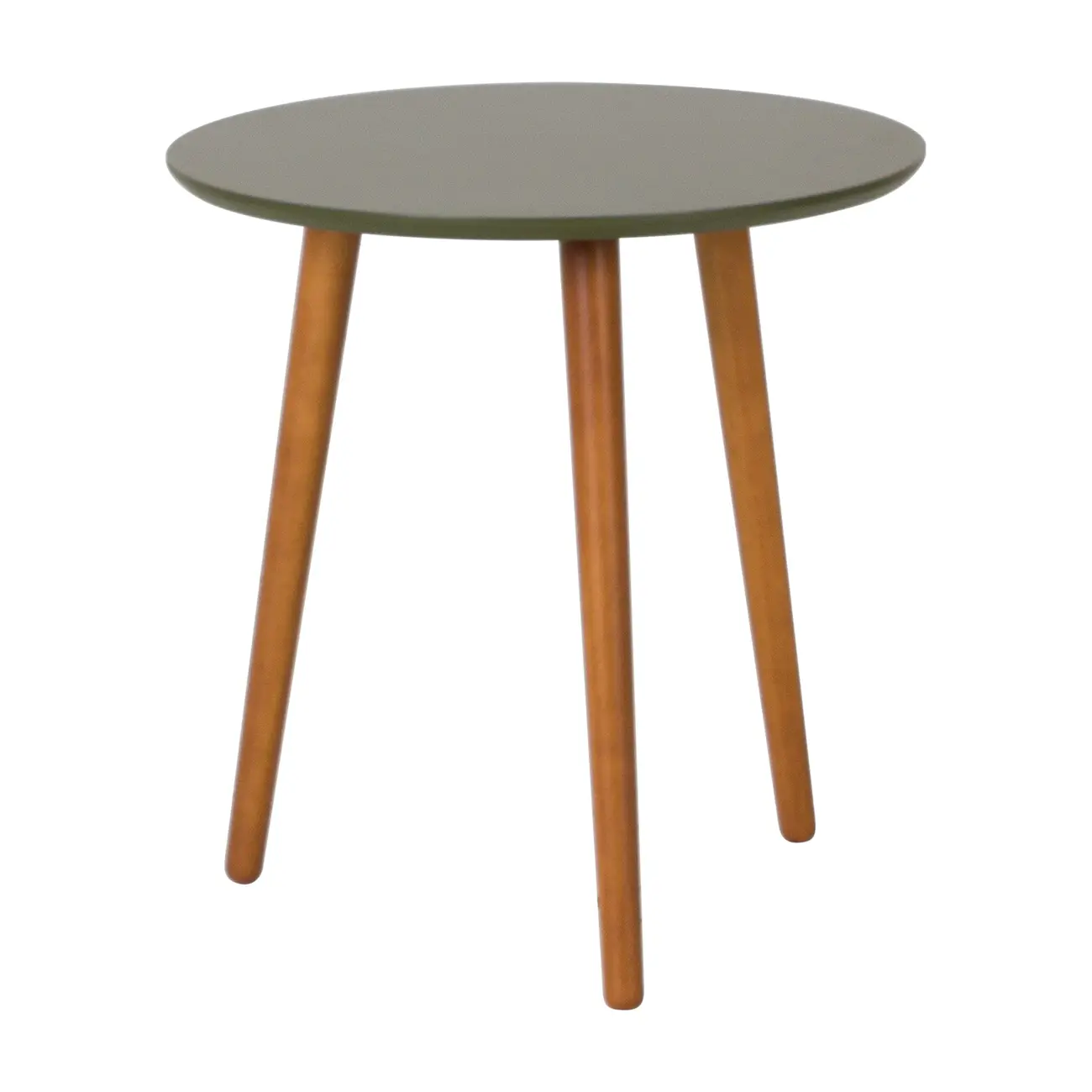 MESA LATERAL REDONDA 45 CM TRIWOOD - NOZES/MUSGO - Foto 2