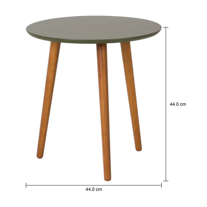 MESA LATERAL REDONDA 45 CM TRIWOOD - NOZES/MUSGO - Foto 4