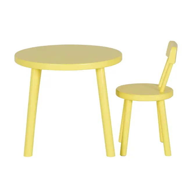 MESA INFANTIL REDONDA 60 CM VIK - LIMÃO SICILIANO - Foto 4