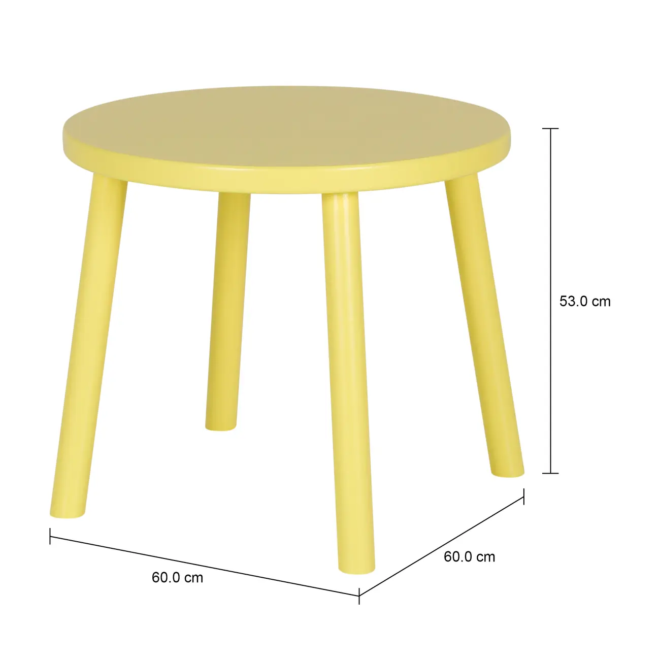 MESA INFANTIL REDONDA 60 CM VIK - LIMÃO SICILIANO - Foto 5