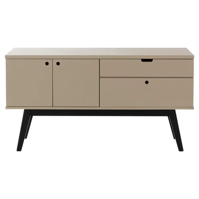 BUFFET 3 PORTAS/1 GAVETA 1,40 M X 40 CM BARTÔ - CAMELO/PRETO - Foto 1
