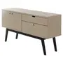 BUFFET 3 PORTAS/1 GAVETA 1,40 M X 40 CM BARTÔ - CAMELO/PRETO - Foto 2