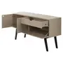 BUFFET 3 PORTAS/1 GAVETA 1,40 M X 40 CM BARTÔ - CAMELO/PRETO - Foto 4