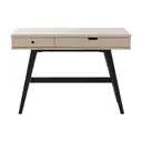PRETO/CAMELO - ESCRIVANINHA 2 GAVETAS 1,10 M X 50 CM BARTÔ