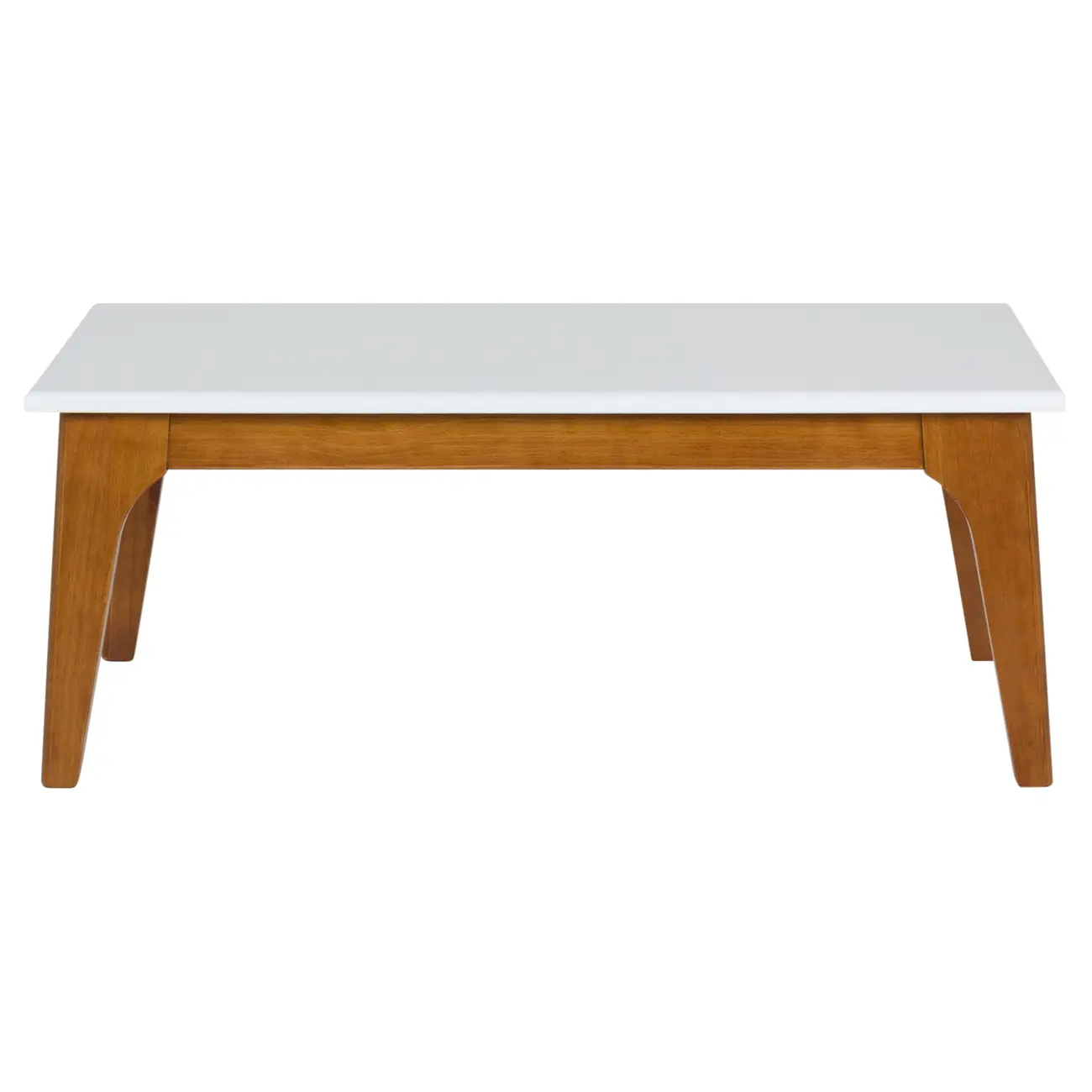 MESA DE CENTRO 90 CM X 50 CM ADAMS - NOZES/BRANCO - Foto 1