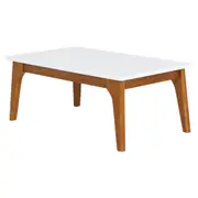 MESA DE CENTRO 90 CM X 50 CM ADAMS - NOZES/BRANCO - Foto 2