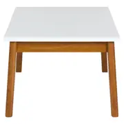 MESA DE CENTRO 90 CM X 50 CM ADAMS - NOZES/BRANCO - Foto 3