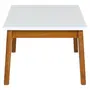 MESA DE CENTRO 90 CM X 50 CM ADAMS - NOZES/BRANCO - Foto 3