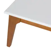 MESA DE CENTRO 90 CM X 50 CM ADAMS - NOZES/BRANCO - Foto 4