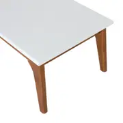 MESA DE CENTRO 90 CM X 50 CM ADAMS - NOZES/BRANCO - Foto 5