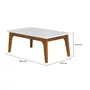 MESA DE CENTRO 90 CM X 50 CM ADAMS - NOZES/BRANCO - Foto 6