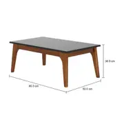 MESA DE CENTRO 90 CM X 50 CM ADAMS - NOZES/PRETO - Foto 6